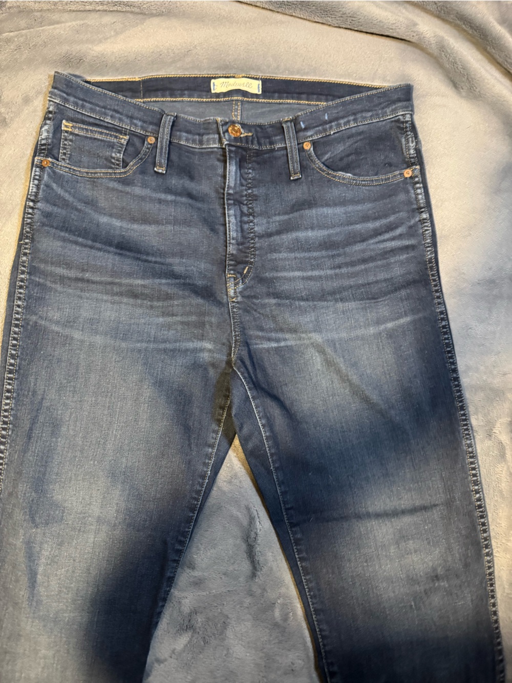 Madewell Skinny Jeans in Indigo Blue Wash, Size 32